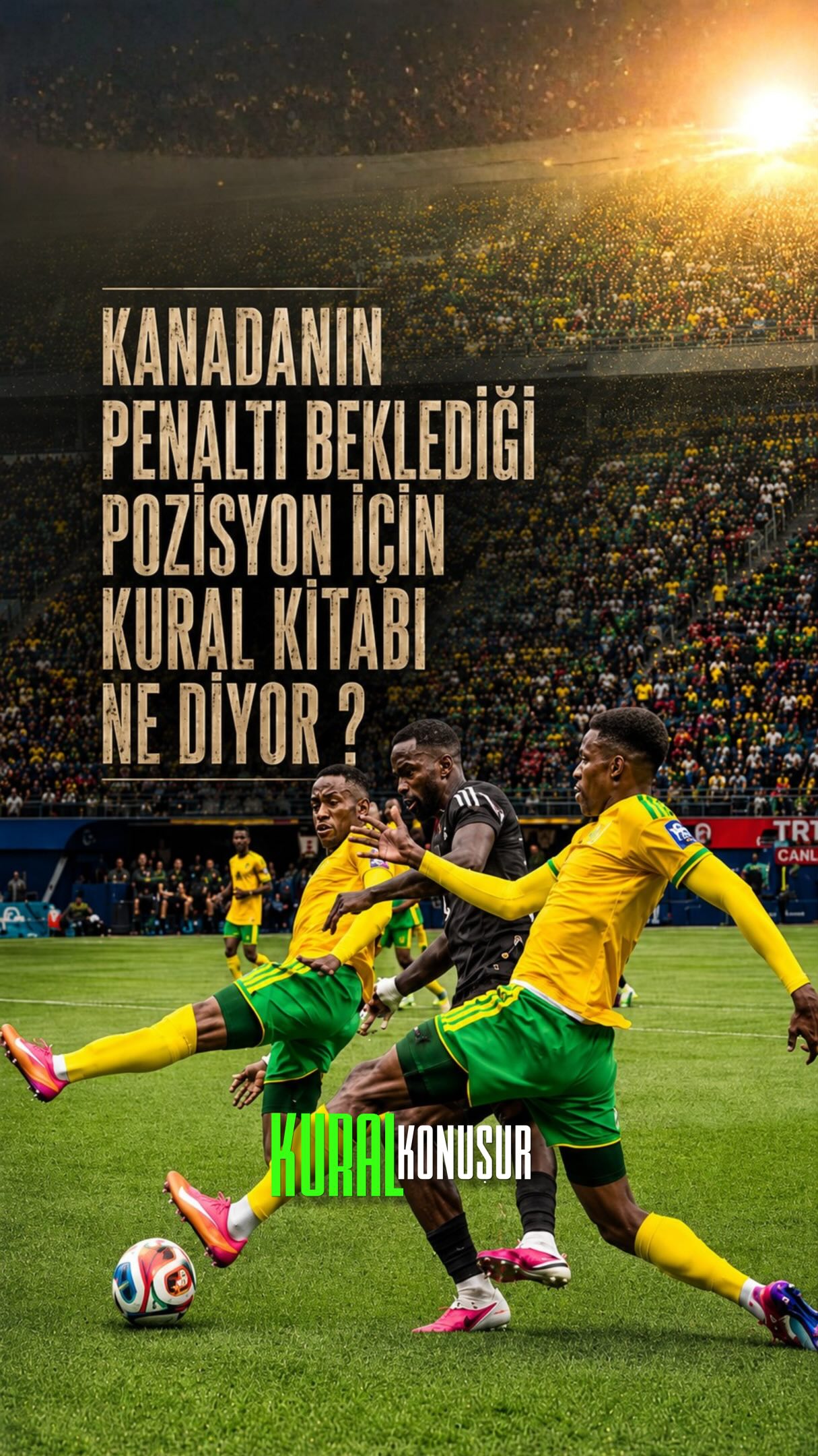 Kanada bu pozisyonda penaltı bekledi.