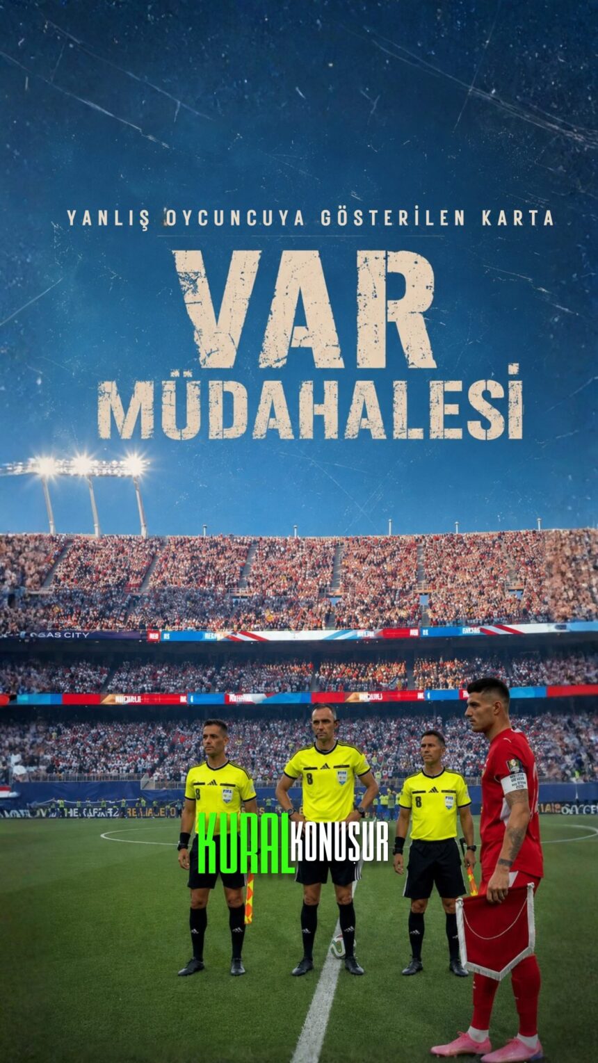 Hakem kartı yanlış oyuncuya gösterdi... VAR müdahale etti ve maçın kaderi değişti.