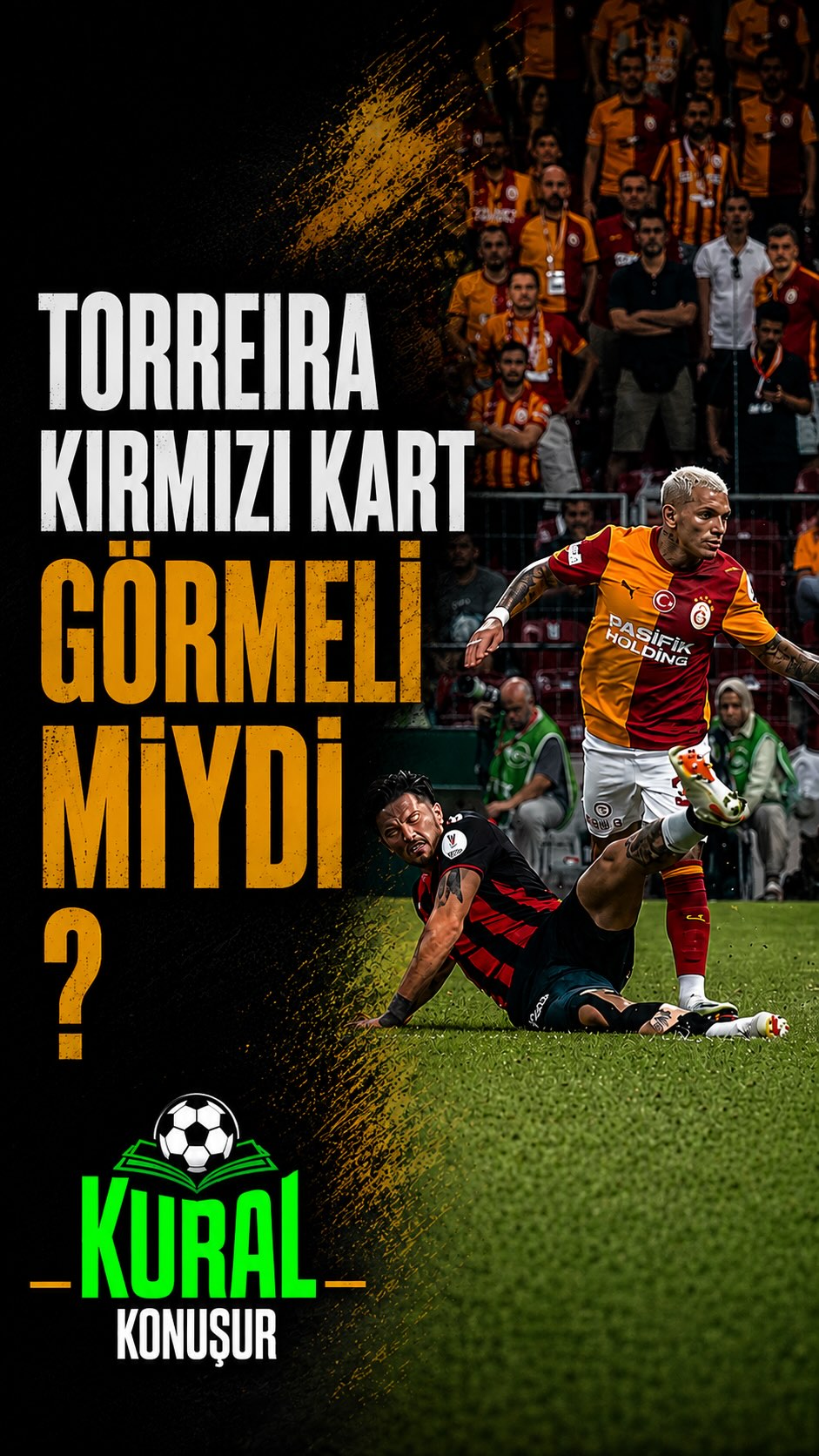 Torreira rakibinin ayağına bastı ama kırmızı kart görmedi. 🟥