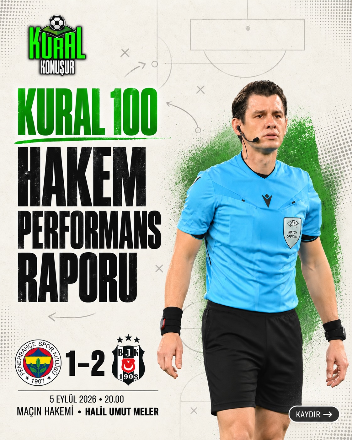 KURAL 100 - Fenerbahçe–Beşiktaş maçının hakem heyeti kaç puan aldı? ⚖️