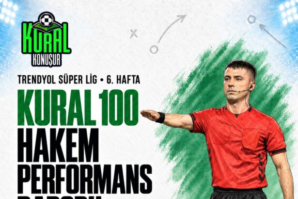KURAL 100-Trabzonspor–Galatasaray maçının hakem heyeti değerlendirmemizden 62 puan aldı.