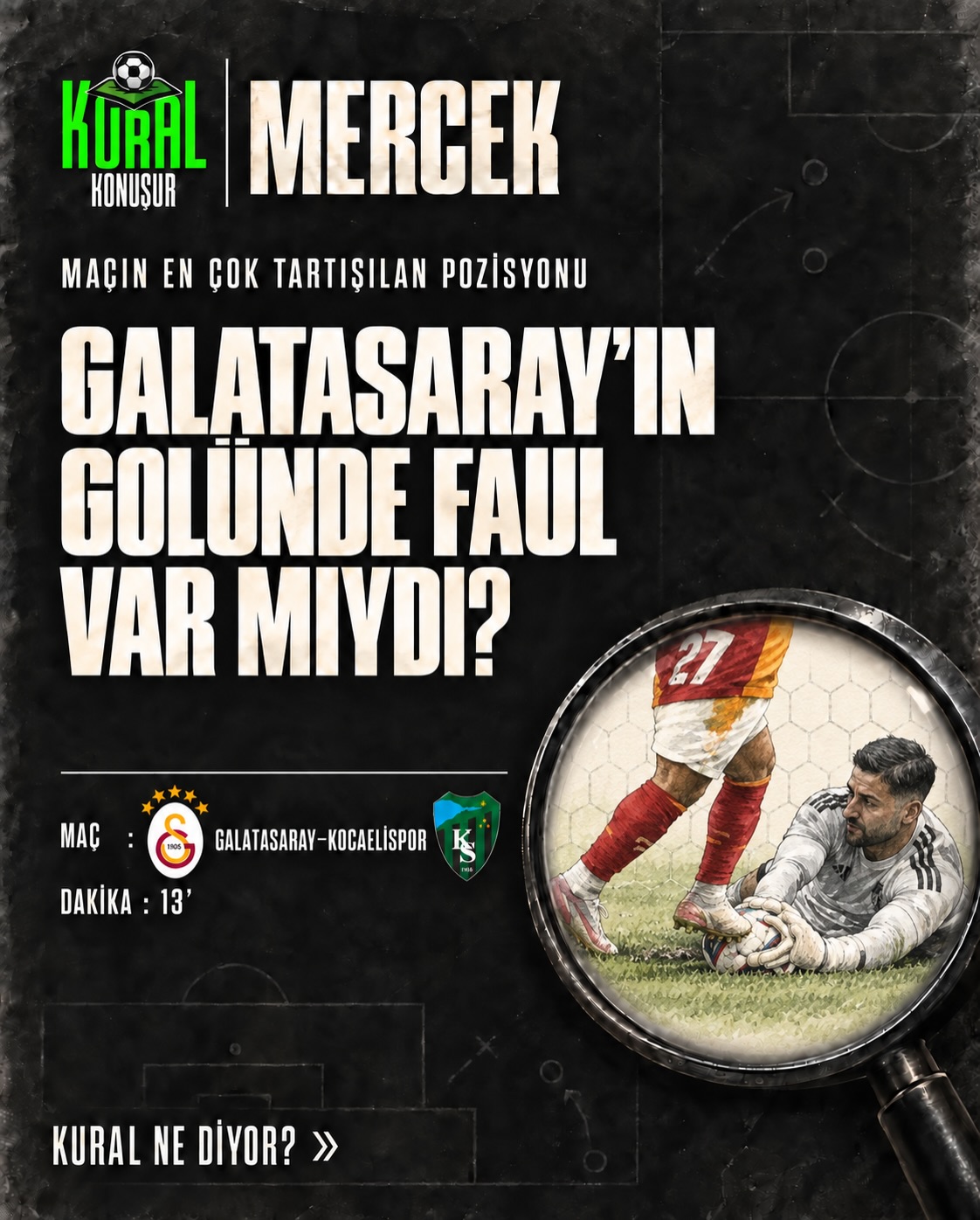 Galatasaray’ın 13. dakikada iptal edilen golünde karar doğru muydu? 🔍