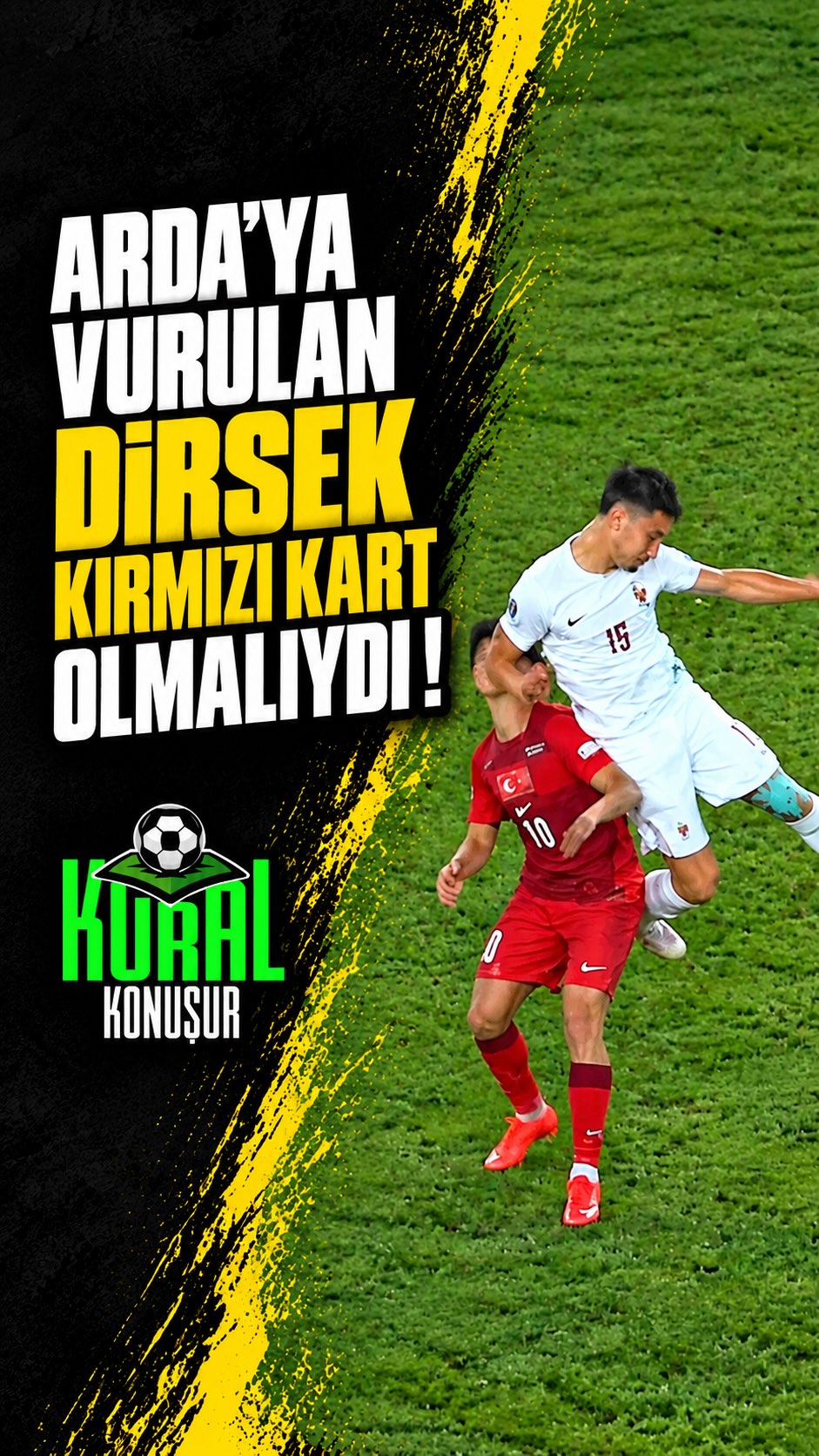 Türkiye–Fransa maçının uzatma dakikalarında Lepaul’un Arda Güler’e müdahalesinde hakem sarı kart gösterdi.