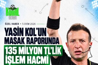 YASİN KOL’UN MASAK RAPORUNDA 135 MİLYON TL’LİK İŞLEM HACMİ